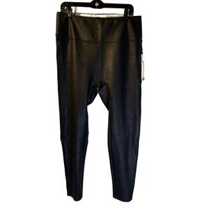 NYDJ Sculpt Her Women's Faux Leather Leggings Plus Size 1X NEW Black Moto Goth